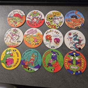 Assorted Vintage 90s Spooky Pog Lot